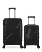 Lot De 2 Valises Rigides Taille Moyenne Et Cabine Xs Lyra Noir
