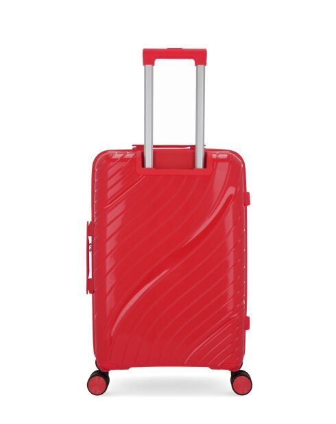 2 rote Hartschalenkoffer Lyra Medium und Cabin