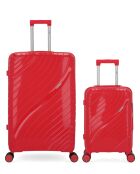 Lot De 2 Valises Rigides Grand Format Et Cabine Xs Lyra Rouge