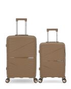 2 Valises Rigides Moyen Format & Cabine Vela Taupe