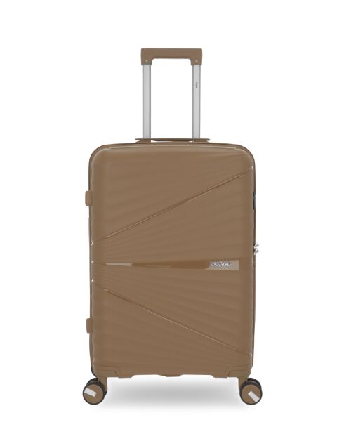 2 Valises Rigides Moyen Format & Cabine Vela Taupe