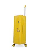 Lot De 3 Valises Rigides Grand Format, Taille Moyenne Et Cabine Xs Lyra Jaune