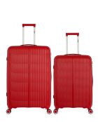 2 Valise Grand Format et Valise Weekend Andromede Rouge Foncé