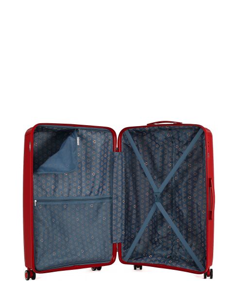 2 Valise Grand Format et Valise Weekend Andromede Rouge Foncé