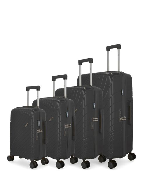4 dunkelgraue Hartkoffer Lyra-M