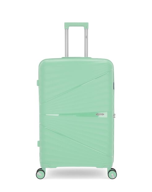 3 valigie rigide di grandi dimensioni, cabina e Grand Vanity Vela verde chiaro