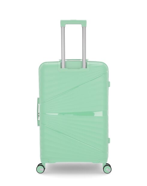 3 valigie rigide di grandi dimensioni, cabina e Grand Vanity Vela verde chiaro