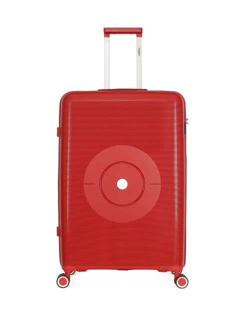 2 große Orion-Koffer und Kabine in Dunkelrot