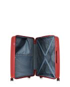 2 Orion donkerrode grote koffers en cabine