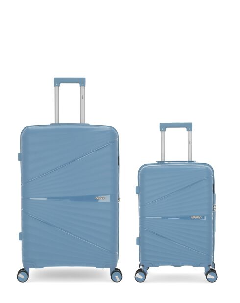 Lot De 2 Valises Rigides Grand Format Et Cabine Vela Bleu Clair