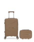 Valise Rigide Cabine & Grand Vanity Vela 
Taupe