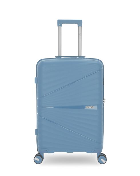 2 valigie rigide di medie dimensioni e cabina Vela blu chiaro