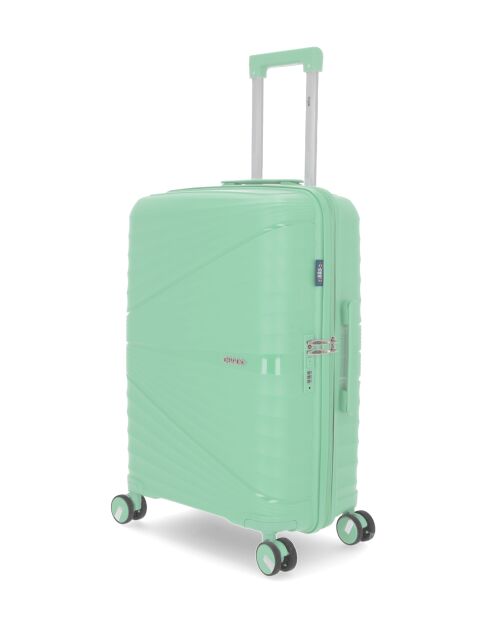 Maleta mediana rígida de color verde claro Vela