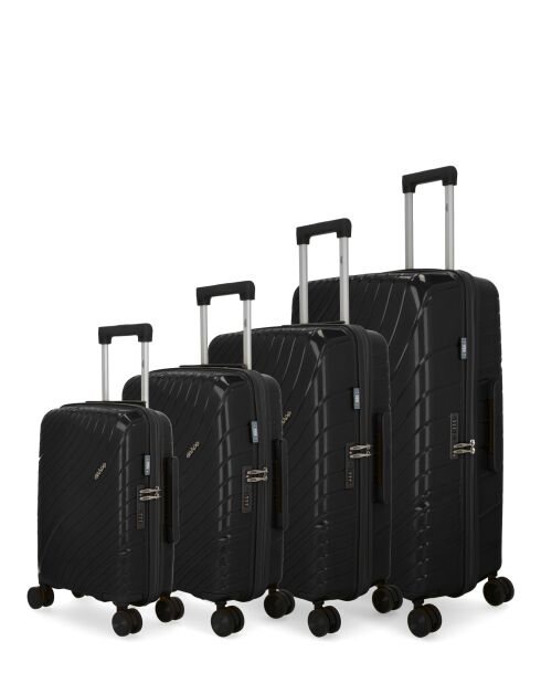 4 schwarze Hartschalenkoffer Lyra-M
