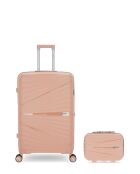 Valigia rigida di grandi dimensioni e grande Vanity Vela rosa chiaro