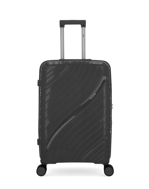 Lyra donkergrijs 65 cm middelgrote reiskoffer