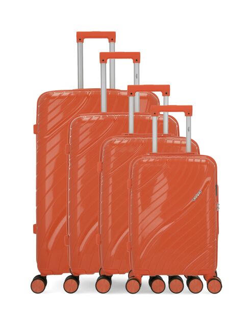 4 Lyra-M Hartschalenkoffer in Orange