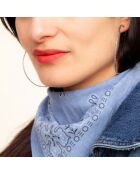 Boucles d'Oreilles Argent Oxydé May