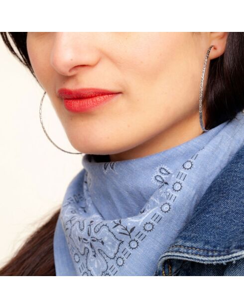 Boucles d'Oreilles Argent Oxydé May