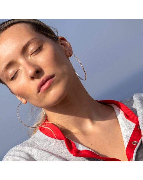 Boucles d'Oreilles Argent Oxydé May