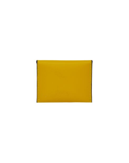 Pochette en cuir de vachette Glamour Jaune - 11x8 cm