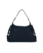 Sac porté épaule en cuir Naturel Marine - 50x15x25 cm