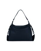 Sac porté épaule en cuir Naturel Marine - 50x15x25 cm