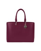 Sac à main en refente de cuir Caprice Bordeaux - 35x25x11 cm