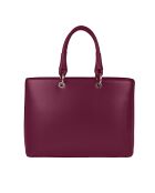 Sac à main en refente de cuir Caprice Bordeaux - 35x25x11 cm