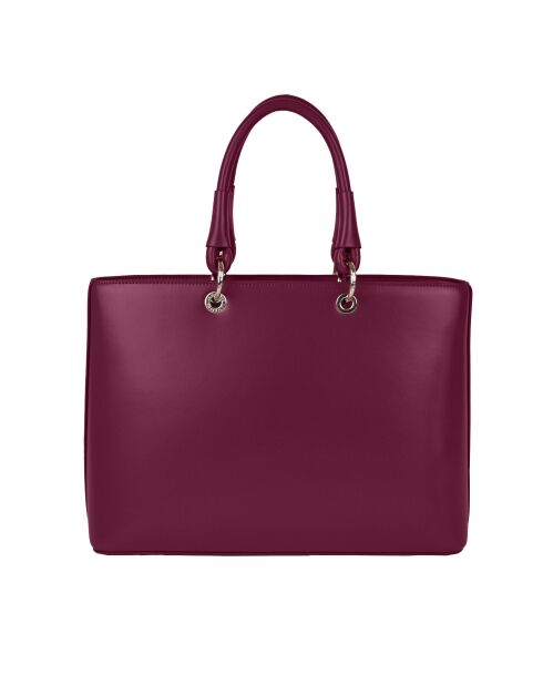 Sac à main en refente de cuir Caprice Bordeaux - 35x25x11 cm