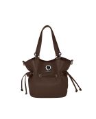 Sac porté épaule en Cuir Paris marron - 23x24x12 cm