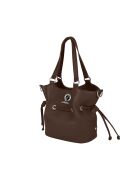 Sac porté épaule en Cuir Paris marron - 23x24x12 cm