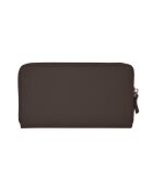 Portefeuille en cuir Paris Marron - 19x11 cm