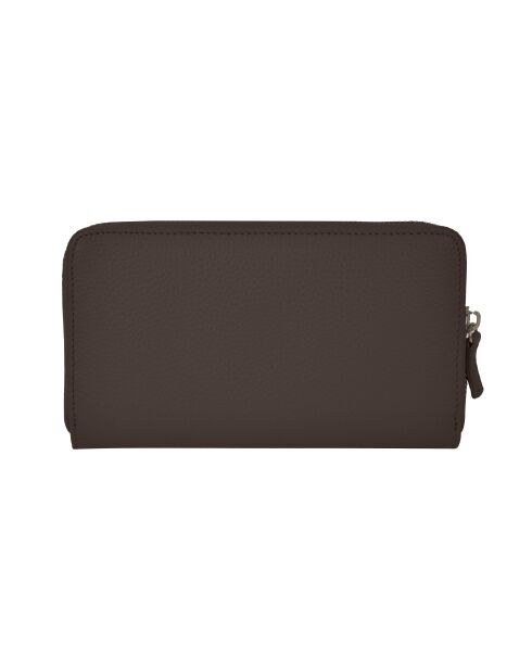 Portefeuille en cuir Paris Marron - 19x11 cm