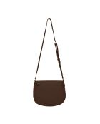 Sac bandoulière en Cuir Paris marron - 26x21x11 cm