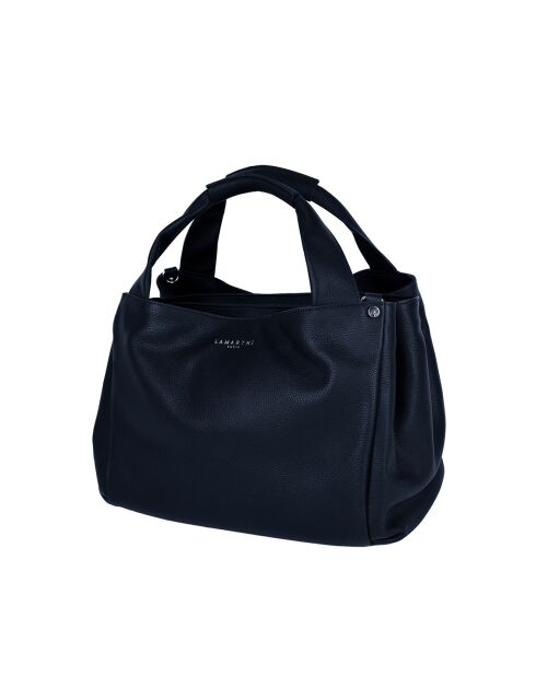 Sac à main en cuir Naturel Marine - 39x21x26 cm