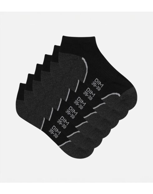 12 paires de chaussettes courtes noires