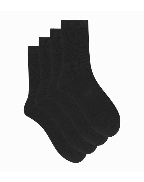 8 paires de chaussettes en polaire noires