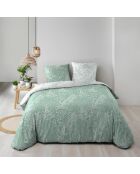 Parure housse de couette imprimée Cassia sauge