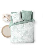 Parure housse de couette imprimée Cassia sauge