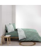Parure housse de couette imprimée Cassia sauge