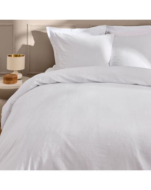 Parure housse de couette Linella blanche