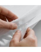 Parure housse de couette microfibre unie tuftée Heltie sauge