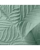 Parure housse de couette microfibre unie tuftée Heltie sauge