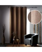 Rideau à Oeillets (135 x 240 cm) Tramina Noisette, Occultant Tissé