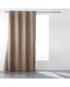 Rideau à Oeillets (135 x 240 cm) Tramina Noisette, Occultant Tissé