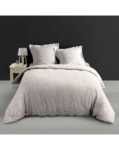 Set reversibile Eliot Natural, 3 pezzi, in percalle di cotone