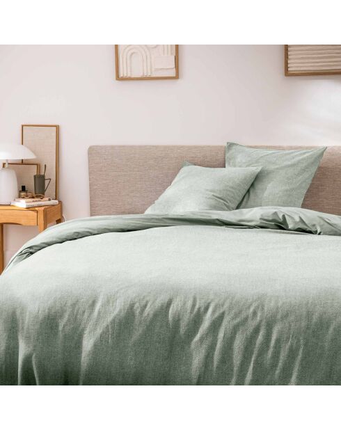 Parure housse de couette Meline sauge