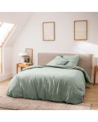 Parure housse de couette Meline sauge