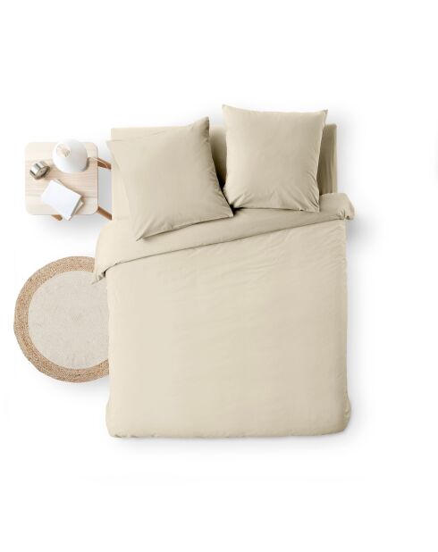Parure housse de couette fils Meline sable